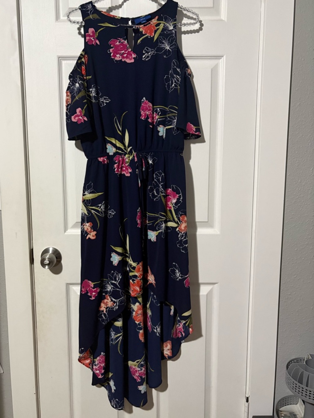 Apt. 9 Navy Floral Cold-Shoulder Maxi
